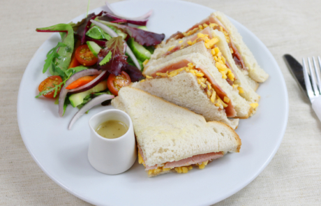 Woodworks Cafe Ham Cheese and Cutney Sandwich