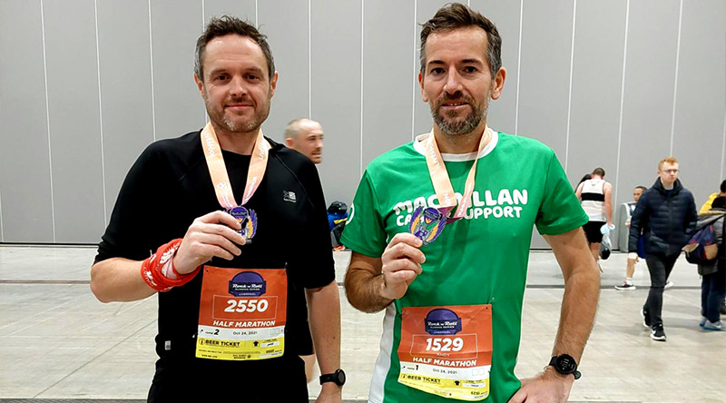 Iwan Gwyn and Andrew Baker Rock and Roll Half Marathon
