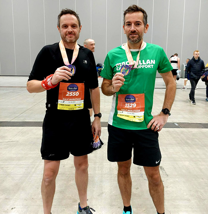 Iwan Gwyn and Andrew Baker Rock and Roll Half Marathon