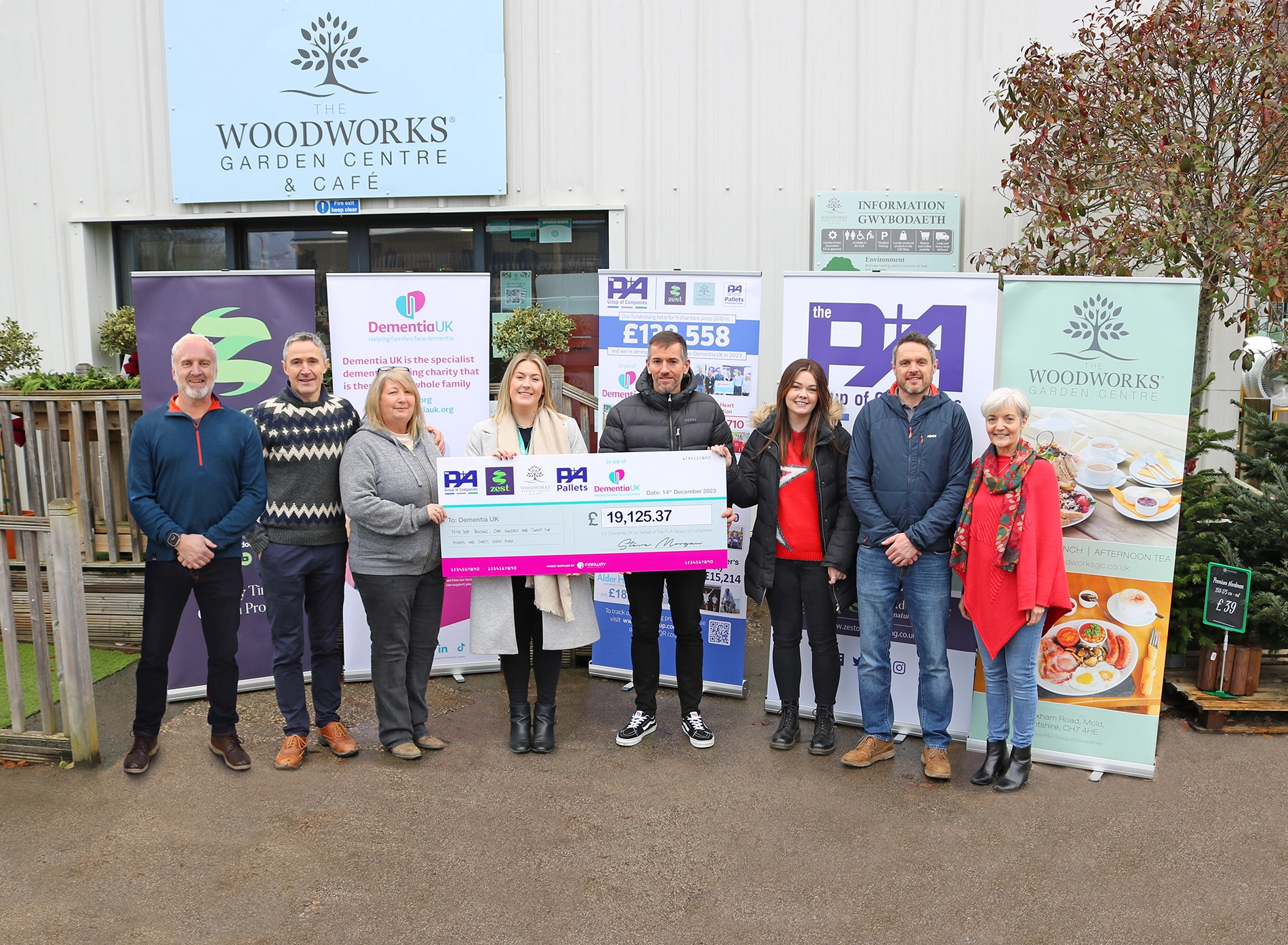 P&A Group directors along with the P&A Group charity committee presenting Anna McNee