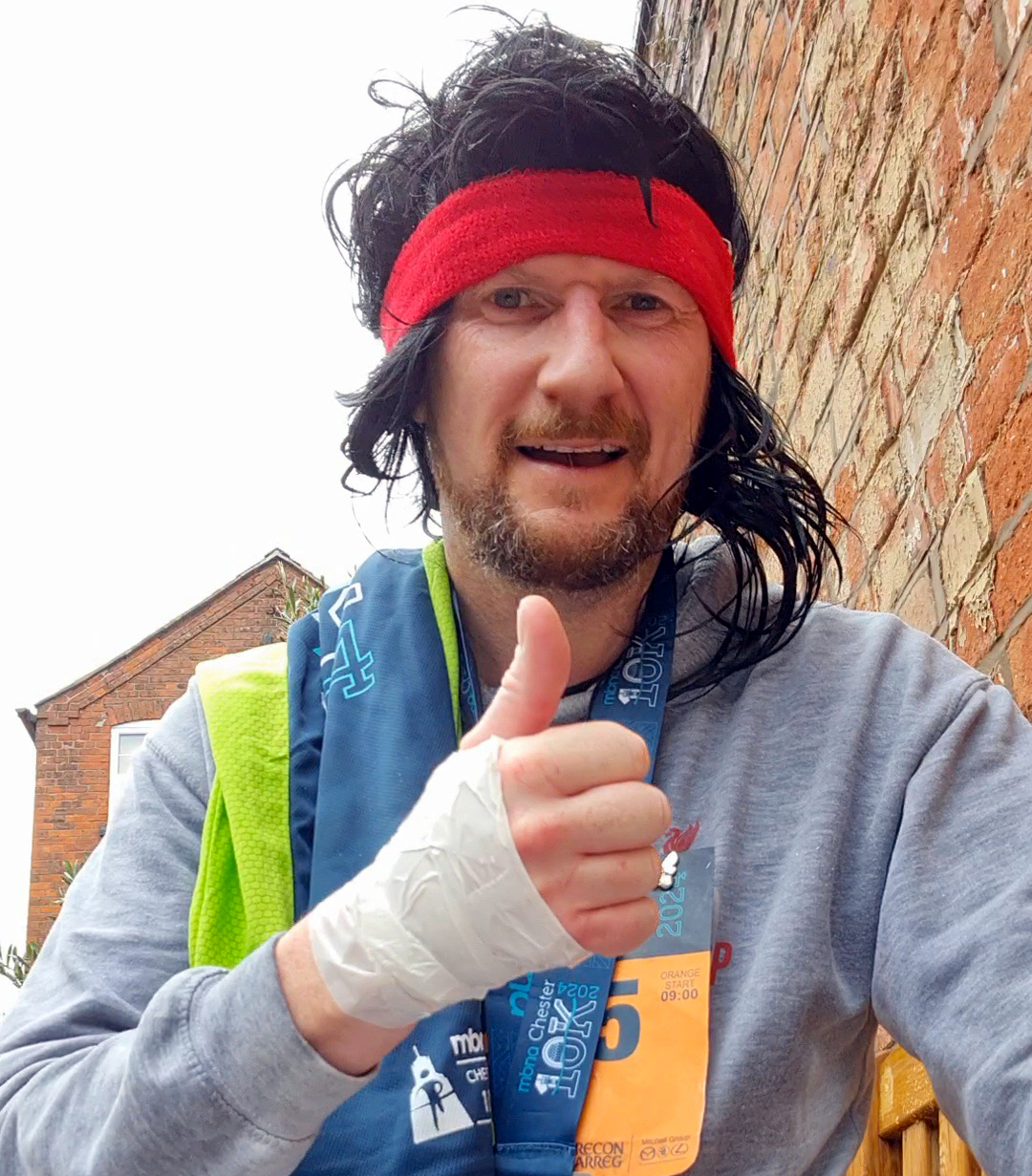 Jason St Lawrence, one of the runners